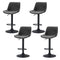 Artiss 4x Bar Stools Gas Lift Vintage Leather Black