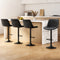 4x Vintage PU Leather Gas Lift Bar Stools Swivel Chairs Black