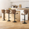 4x Vintage PU Leather Gas Lift Bar Stools Swivel Chairs Brown
