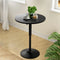 Bar Table – 360° Swivel, Height Adjustable, 60cm Top, Steel Frame, Black