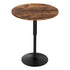 Height Adjustable Bar Table 360 Swivel Round Gaslift Design 60cm Rustic Brown Black