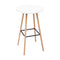 Bar Table Round Counter Kitchen Dining Desk Pub 98cm Height Wood White