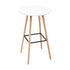 Bar Table Round Counter Kitchen Dining Desk Pub 98cm Height Wood White