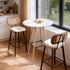 Bar Table Round Counter Kitchen Dining Desk Pub 98cm Height Wood White