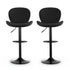 2x Bar Stools Kitchen Swivel Gas Lift Counter Chair Shell Leather Black