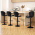 4x Bar Stools Kitchen Swivel Gas Lift Counter Chair Shell Leather Black