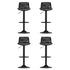 Artiss 4x Bar Stools Padded Seat Gas Lift Black