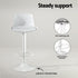 Artiss Bar Stools – Set of 2, PU Leather, PP Backrest, Adjustable Swivel, White