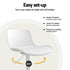 Artiss Bar Stools – Set of 2, PU Leather, PP Backrest, Adjustable Swivel, White