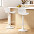 Artiss Bar Stools – Set of 2, PU Leather, PP Backrest, Adjustable Swivel, White