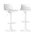 Artiss Bar Stools Kitchen Swivel Gas Lift Stool Leather Dining Chairs White x2