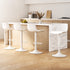 4x Artiss Bar Stools Kitchen Swivel Gas Lift Stool Leather Dining Chairs White