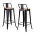 Artiss Set of 2 Metal Bar Stools Industrial Counter Height 77cm with Backrest
