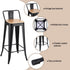 Artiss Set of 4 Metal Bar Stools Industrial Counter Height 77cm with Backrest