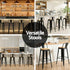 Artiss Set of 4 Metal Bar Stools Industrial Counter Height 77cm with Backrest