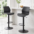 Artiss 2x Bar Stools Counter Chair Gas Lift Kitchen Extra Higher Back PP Black