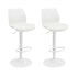 Artiss 2x Bar Stools Counter Chair Gas Lift Kitchen Extra Higher Back PP White