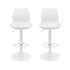Artiss 2x Bar Stools Counter Chair Gas Lift Kitchen Extra Higher Back PP White