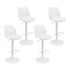 Artiss 4x Bar Stools Counter Chair Gas Lift Kitchen High PP Backrest PU White