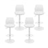 Artiss 4x Bar Stools Counter Chair Gas Lift Kitchen High PP Backrest PU White