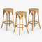 Artiss Bar Stools Set of 3 Kitchen Wooden Bar Stool Dining Chair 65cm
