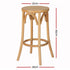Artiss Bar Stools Set of 3 Kitchen Wooden Bar Stool Dining Chair 65cm