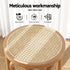 Artiss 4x Bar Stoosl Rattan Seat Wooden