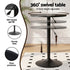 Bar Table & Stool Set – Height Adjustable, 360° Swivel, Stackable Stools