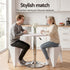 Bar Table & Stool Set – Height Adjustable, 360° Swivel, Stackable Stools, White