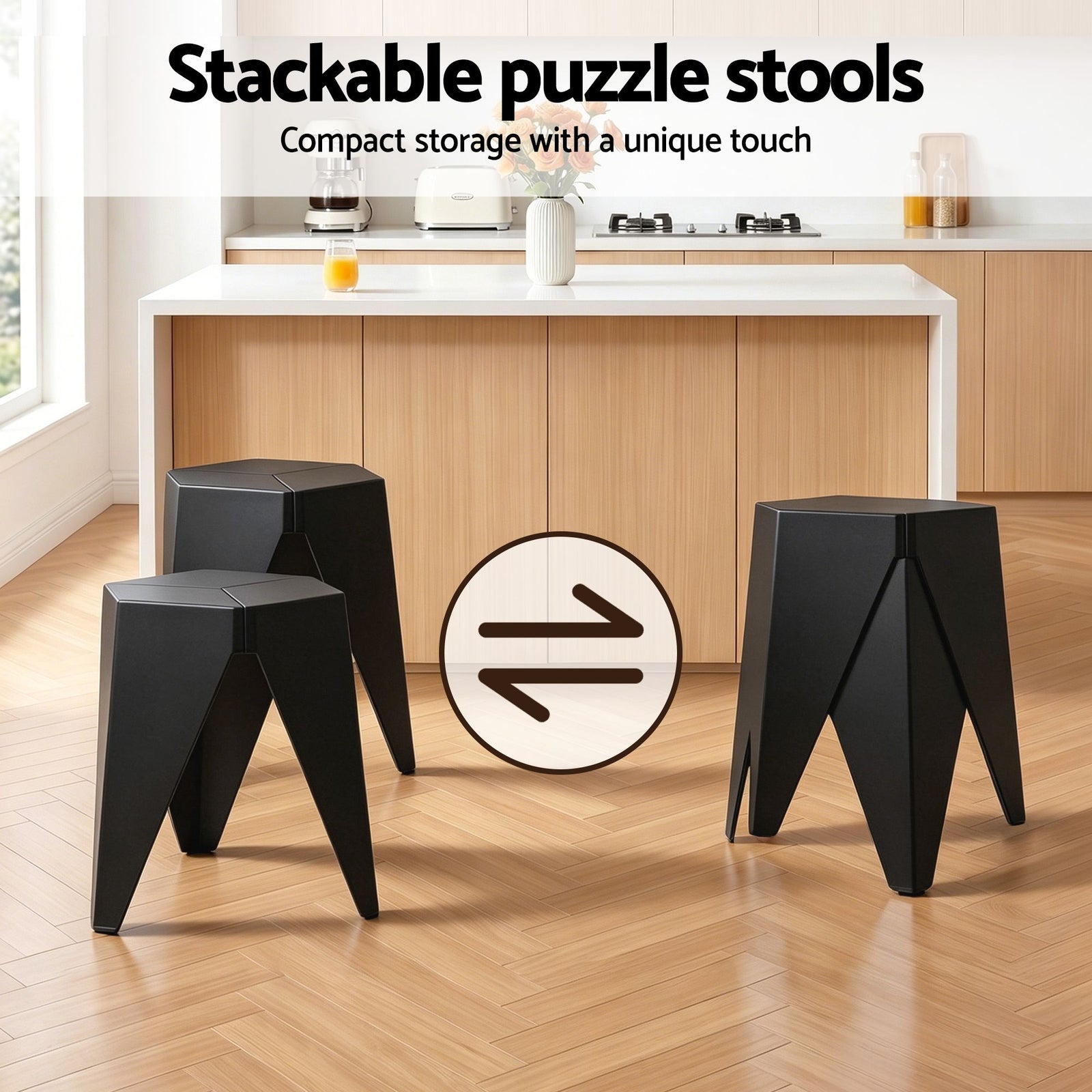 Bar Table & 2 Stools Set – PVC Leather Top, Height Adjustable, Black