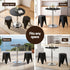 Bar Table & 2 Stools Set – PVC Leather Top, Height Adjustable, Black