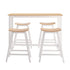 Artiss Bar Table and Stools Set Dining Desk Solid Wood Kitchen Chairs Cafe Pub