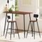 Bar Table and Stools Set Dining Desk Kitchen Chairs Cafe Pub