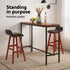 Artiss 3 Piece Bar Table and Stools Set Industrial Kitchen Breakfast Bar Brown
