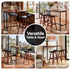 Artiss 3 Piece Bar Table and Stools Set Industrial Kitchen Breakfast Bar Brown