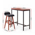 Artiss 5 Piece Bar Table and Stools Set Industrial Kitchen Breakfast Bar Brown