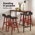 Artiss 5 Piece Bar Table and Stools Set Industrial Kitchen Breakfast Bar Brown