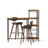 Artiss 3Pcs Bar Table and Stools Set Dining Table Solid Wood Kitchen Chairs Cafe Pub