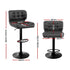 Artiss 4x Bar Stools Gas Lift Leather Padded Grey