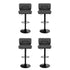 Artiss 4x Bar Stools Gas Lift Leather Padded Grey