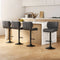Artiss 4x Gas Lift Bar Stools PU Leather Swivel Chairs Grey Kitchen