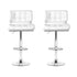 Artiss 2x Bar Stools Gas Lift Leather Padded White