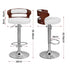 Artiss 4x Bar Stools Counter Chair Kitchen Bentwood Gas Lift PU Leather White