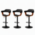 Artiss Bar Stools X3 Kitchen Counter Chair Gas Lift Swivel PU Selina All Black