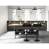 Artiss Bar Stools X3 Kitchen Counter Chair Gas Lift Swivel PU Selina All Black