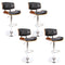 Artiss 4x Bar Stools Gas Lift Leather Black