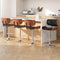Artiss 4x Gas Lift Bar Stools PU Leather Swivel Black Chrome Base