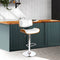 Artiss Wooden Bar Stool PU Leather Swivel Kitchen Chair White