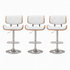 Artiss Bar Stools X3 Kitchen Counter Chair Gas Lift Swivel PU Cherry White