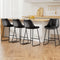 Artiss 4x PU Leather Bar Stools Black Steel Legs Counter Chairs